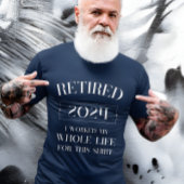 2024退職したユーモアTシャツ男性へと女性 Tシャツ