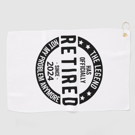 2024退職した年はもう問題じゃないおもしろい。 ゴルフタオル (横)