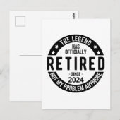 2024退職した年はもう問題じゃないおもしろい。 ポストカード (正面/裏面)