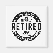 2024退職した年はもう問題じゃないおもしろい。 マグネット (正面)