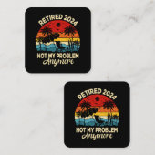 2024退職した年はもう私の問題ではないおもしろい スクエア名刺 (正面/裏面)