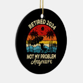 2024退職した年はもう私の問題ではないおもしろい セラミックオーナメント (右)