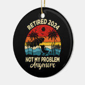 2024退職した年はもう私の問題ではないおもしろい セラミックオーナメント (左)