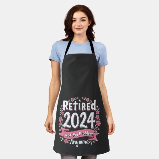 2024退職した年はもう私の問題ではない退職 エプロン (着用した状態)