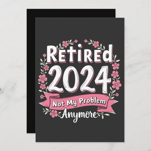 2024退職した年はもう私の問題ではない退職 シーズンカード (正面/裏面)