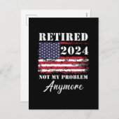 2024退職した年はもう私の問題ではない退職 シーズンポストカード (正面/裏面)