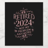 2024退職した年はもう私の問題ではない退職 ワインラベル (シングルラベル)