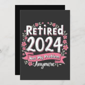 2024退職した年はもう私の問題ではない退職 招待状 (正面/裏面)