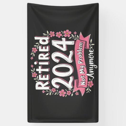 2024退職した年はもう私の問題ではない退職 横断幕 (縦)