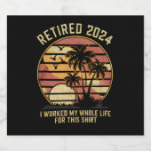 2024退職した年私は生涯の退職を働いた ビールラベル (シングルラベル)