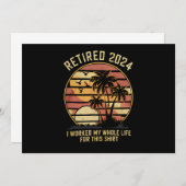 2024退職した年私は生涯の退職を働いた 招待状 (正面/裏面)