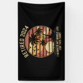 2024退職した年私は生涯の退職を働いた 横断幕 (縦)