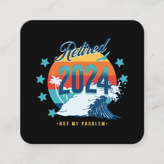 2024退職した年 スクエア名刺 (正面)