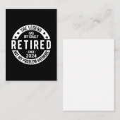 2024退職した年 ノートカード (正面/裏面)