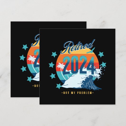 2024退職した年 招待状 (正面/裏面)