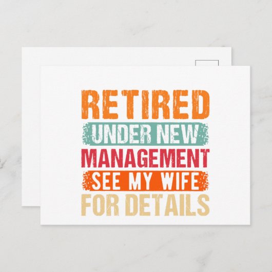 2024退職した新しい管理の下で妻を参照してDet シーズンポストカード (正面/裏面)