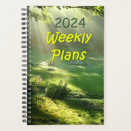 2024週次計画天国シンプルの光デザイン プランナー手帳 (正面)