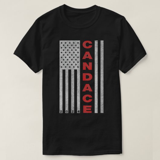 2024選年プレジデントの女性キャンディス・オーエンス Tシャツ (デザイン正面)