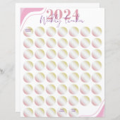 2024重量損失トラッカー | Progress Tracker |ダイエット (正面/裏面)