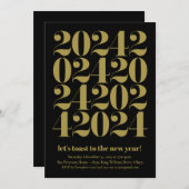 2024金ゴールド大晦日パーティー 招待状 (正面/裏面)