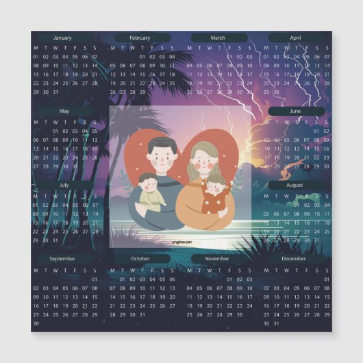 2024雷&稲妻カレンダー (正面)