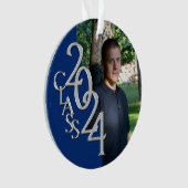2024青と銀の卒業写真 オーナメント (正面)