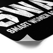 2024頭が切れる年トランプに対おもしろいする女性 ポスター (角)