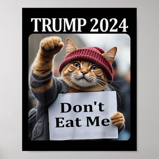 2024食べ年のトランプに猫を使わない ポスター (正面)