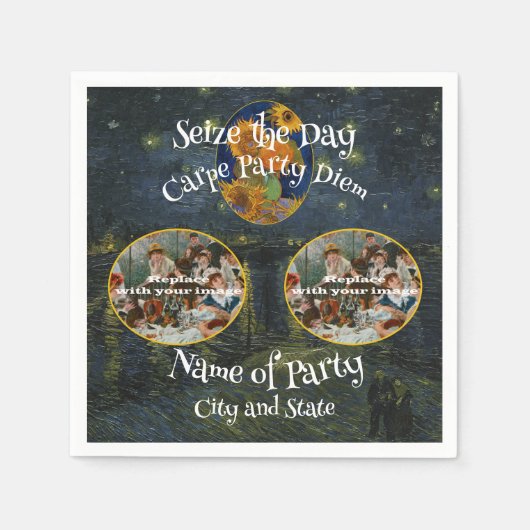 2024高校懇親会誕生日バケーションクルーズ スタンダードカクテルナプキン (正面)