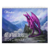 2024魔女とドラゴンカレンダーby Ariel Burgess カレンダー (カバー)