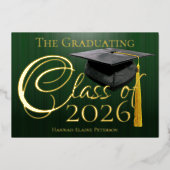 20245年クラス卒業 箔招待状 (正面)