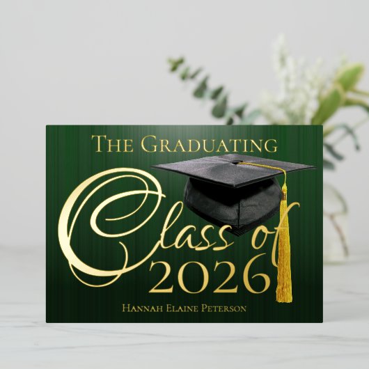 20245年クラス卒業 箔招待状 (立ち正面)