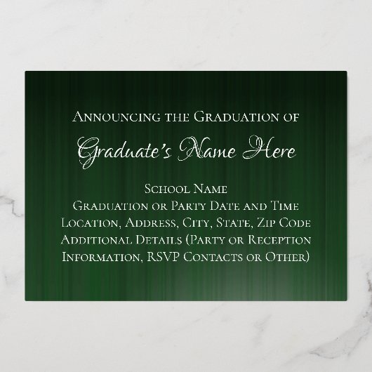 20245年クラス卒業 箔招待状 (裏面)