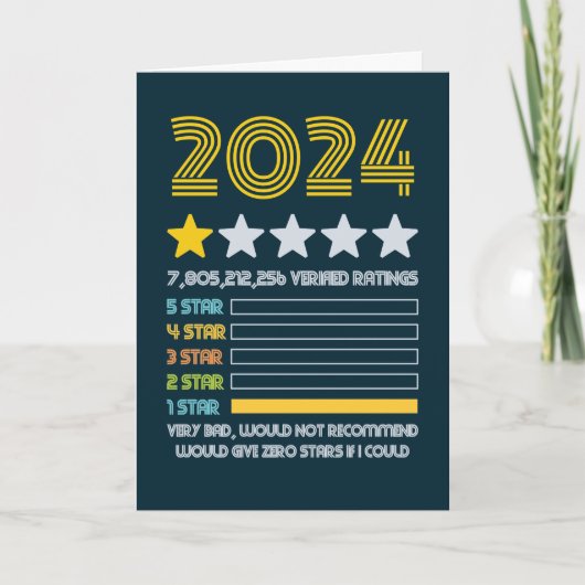 2024 とても悪い 1つ星評価 ゼロにしたいくらい面白い シーズンカード (正面)