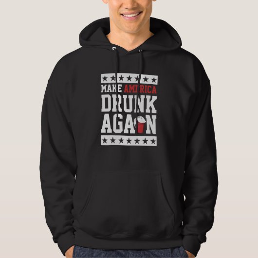 2024 アメリカを再び酔わせろ 飲酒 パーカ (正面)