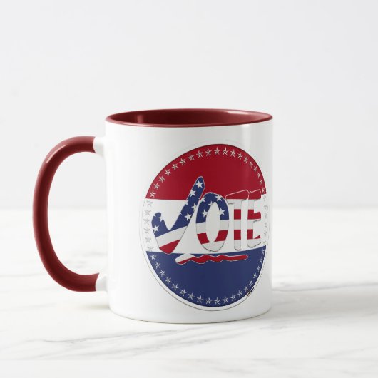 2024 アメリカ国旗 VOTE チェックマーク マグカップ (左)