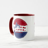 2024 アメリカ国旗 VOTE チェックマーク マグカップ (正面左)