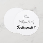 2024 ウェディング ブライズメイド　シンプルなプロポーズ　シルバー 招待状 (正面/裏面)