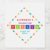 2024 カラフル メキシカンフィエスタ 卒業パーティー ワインラベル (シングルラベル)