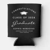 2024 クラシック ブラック&ホワイト 卒業式 カン クーラー (正面)