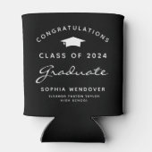 2024 クラシック ブラック&ホワイト 卒業式 カン クーラー (裏面)