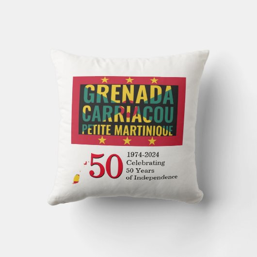 2024 グレナダ 50周年 独立記念 クッション (裏面)
