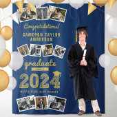 2024 ゴールド スケッチ 卒業パーティー 9 フォト バックドロップ タペストリー