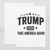 2024 トランプ アメリカを取り戻せ 愛国アメリカ セーブザデート (正面/裏面)