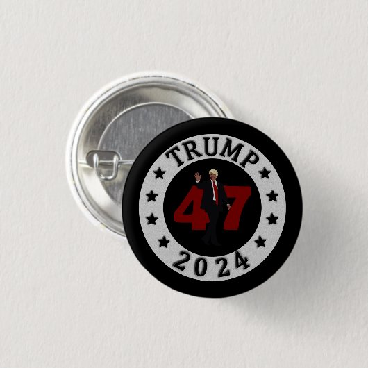 2024 トランプ 47 缶バッジ (正面&裏面)