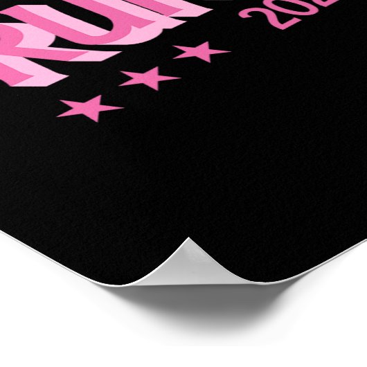 2024 – ドおもしろいナルドトランプピンクのバブル文字 ポスター (角)