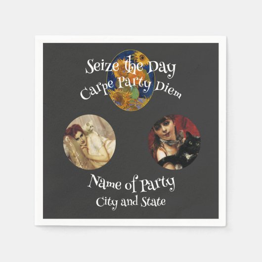 2024 ハッピーアワー独身最後の旅立ち 引退 スタンダードカクテルナプキン (正面)