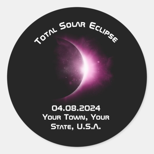 2024 パーソナライズされた Eclipseピ太陽のンバック土産 ラウンドシール (正面)