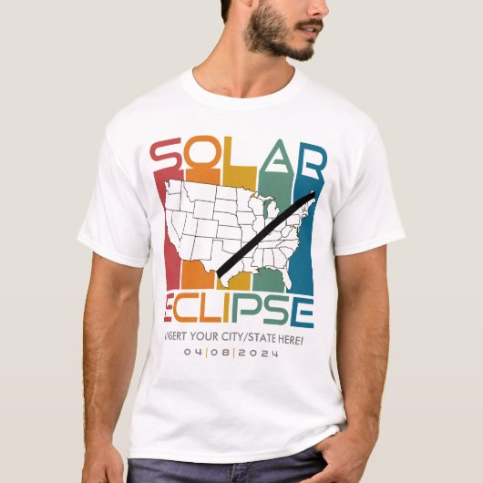 2024 パーソナライズされた Eclipse太陽の記念物T Tシャツ (正面)