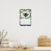 2024 ブラックベリー カスタム カレンダー ポスター (キッチン)